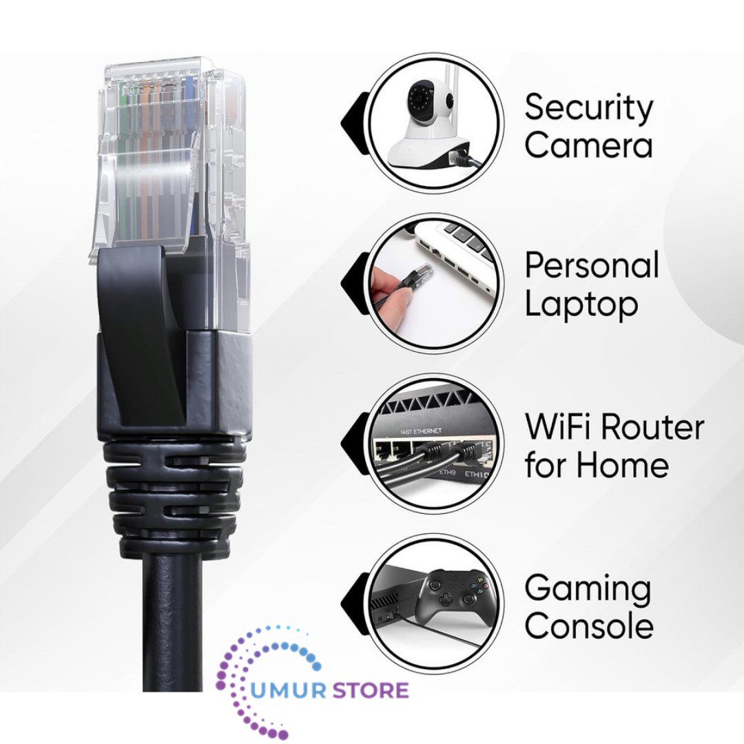 Dış Mekan Cat6 Kablo 50M AWG23 Bakır Tel Double Layer