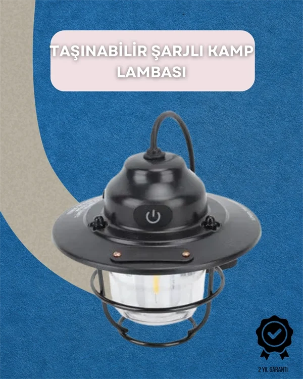 Dış Mekan İçin Şık LED Fener – 4400mAh Pil, IPX4 Su Geçirmez, Asılabilir Fiyatı, Yorumları ve Özellikleri