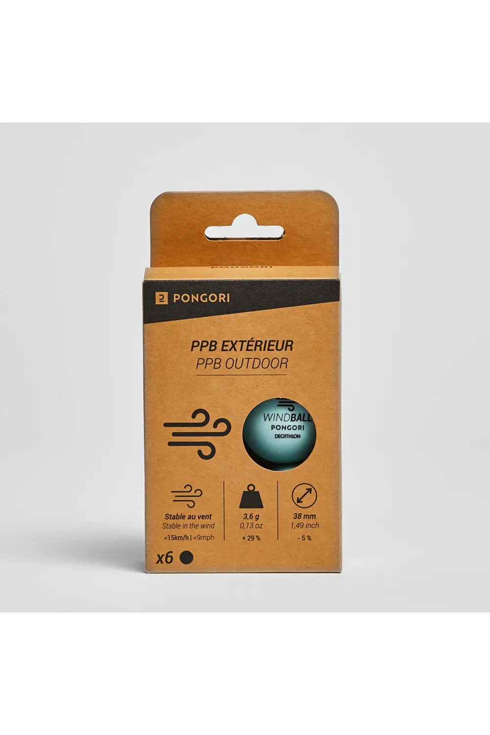 Dış Mekan Masa tenisi topu - 6 kat rüzgara dayanıklı