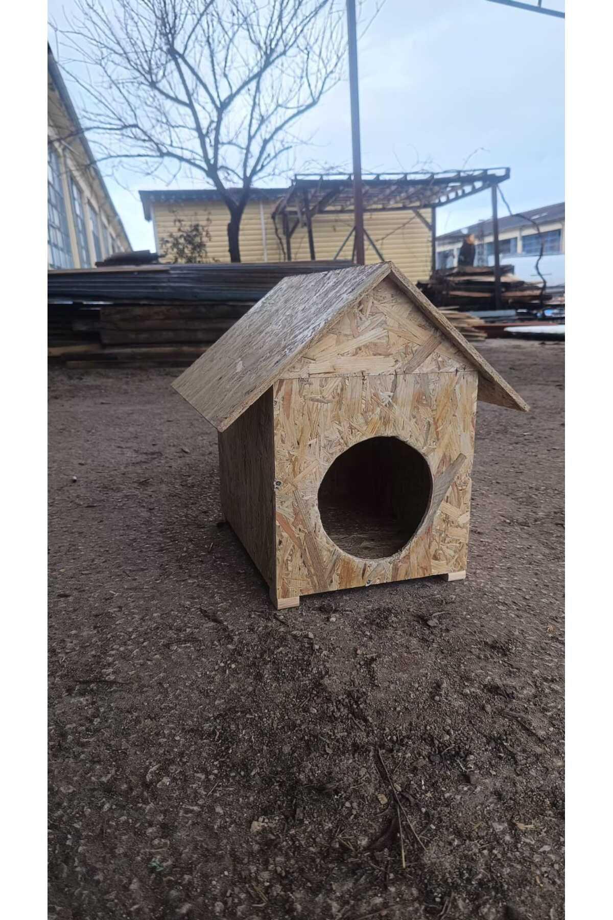 Worldofwood Diş Mekan Yağmura Ve Soğuğa Dayanikli Osb Kedi Evi Yuvasi