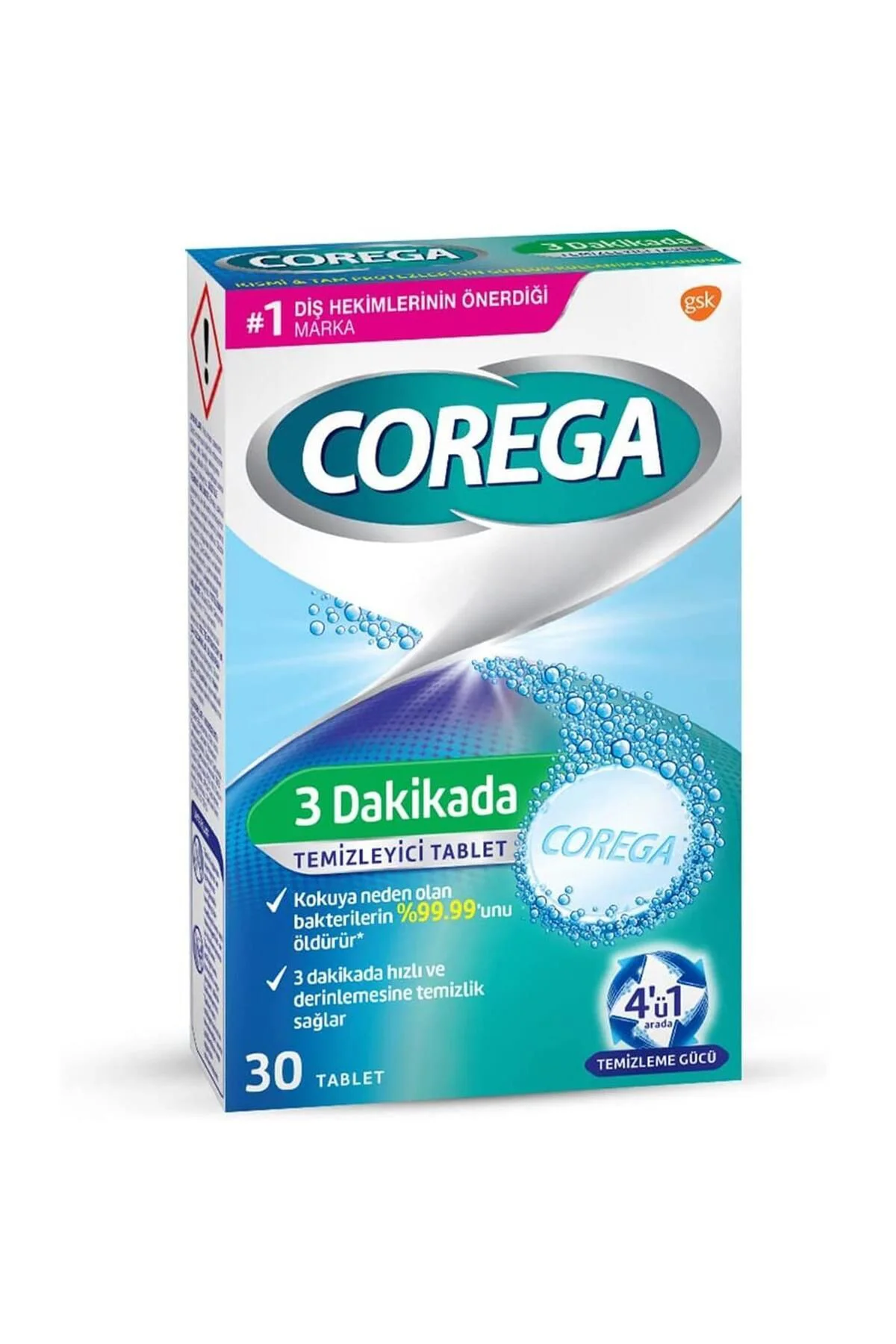 Diş Protezi Temizleyici Beyazlatıcı Tablet 30 Adet Cbkshop