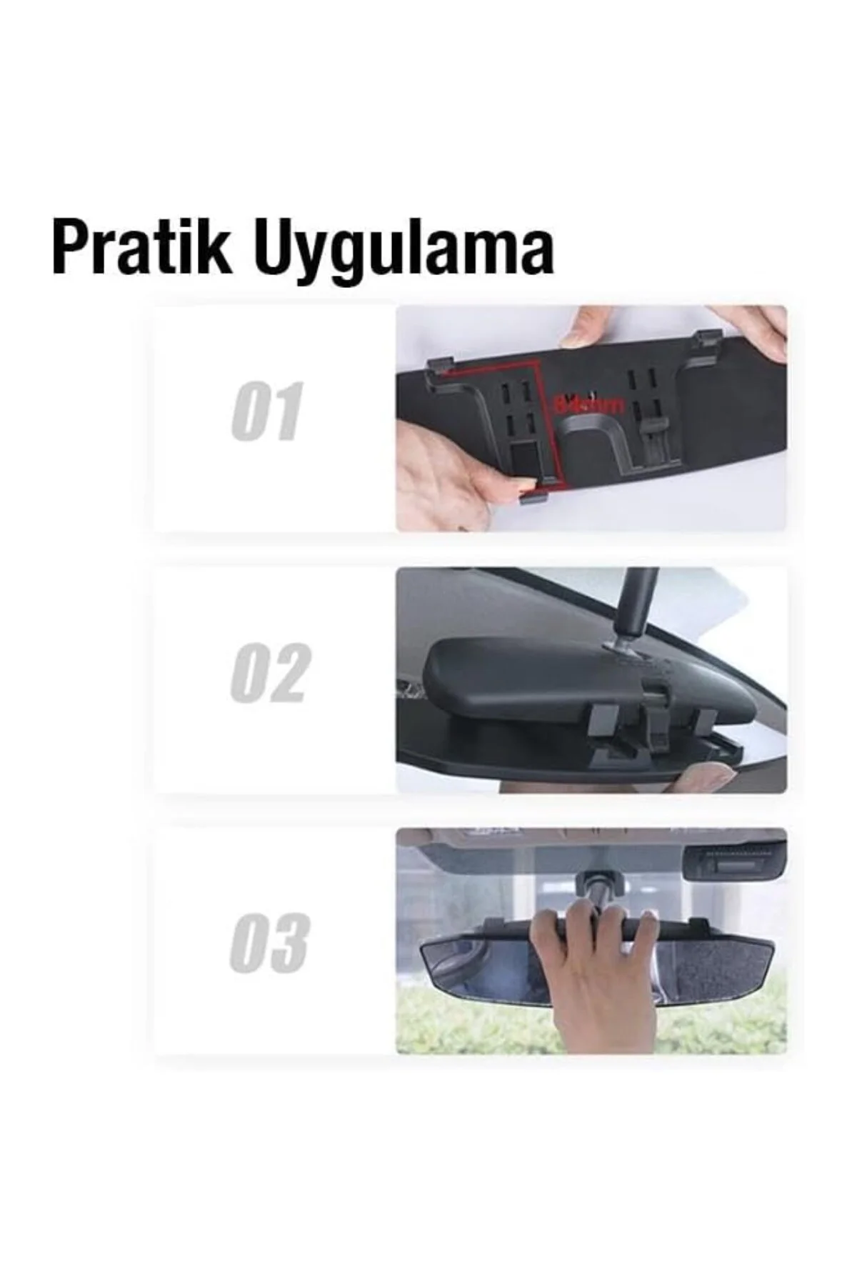 Dışbükey Geniş Açılı Araç Dikiz Aynası Kör Nokta Azaltıcı Ultra Ş