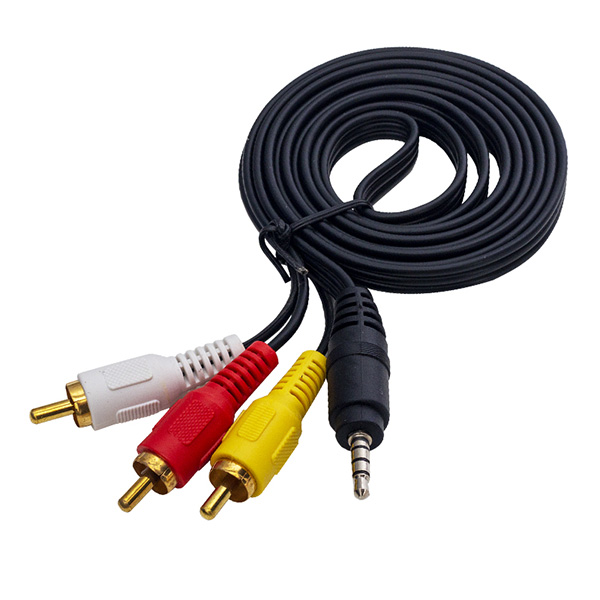 Just Cheap Store Discman Kablosu 1.5 Metre (3.5Mm Stereo 3 Boğumlu - 3Rca Kablo)