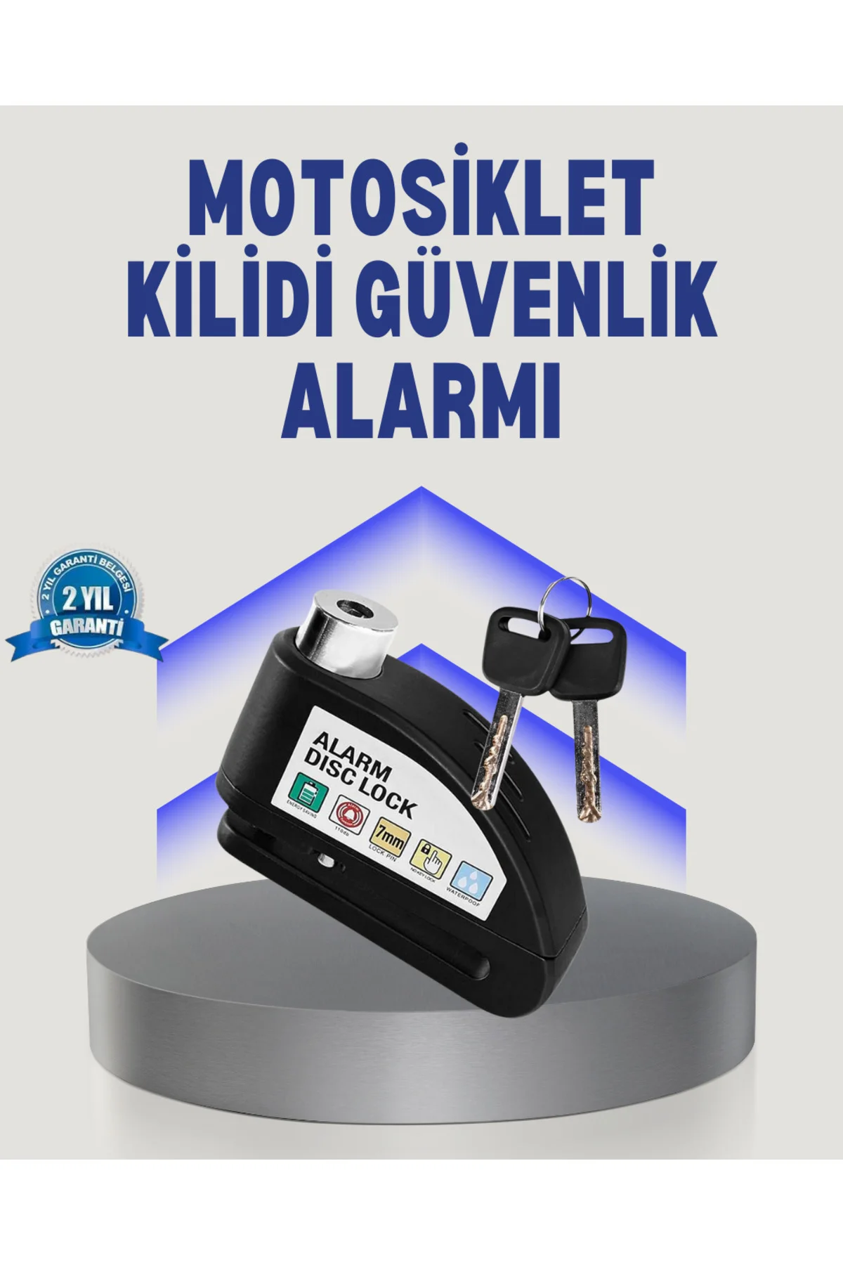 Disk Fren Kilidi Alarmlı Anti Hırsızlık Motosiklet Scooter Bisikl