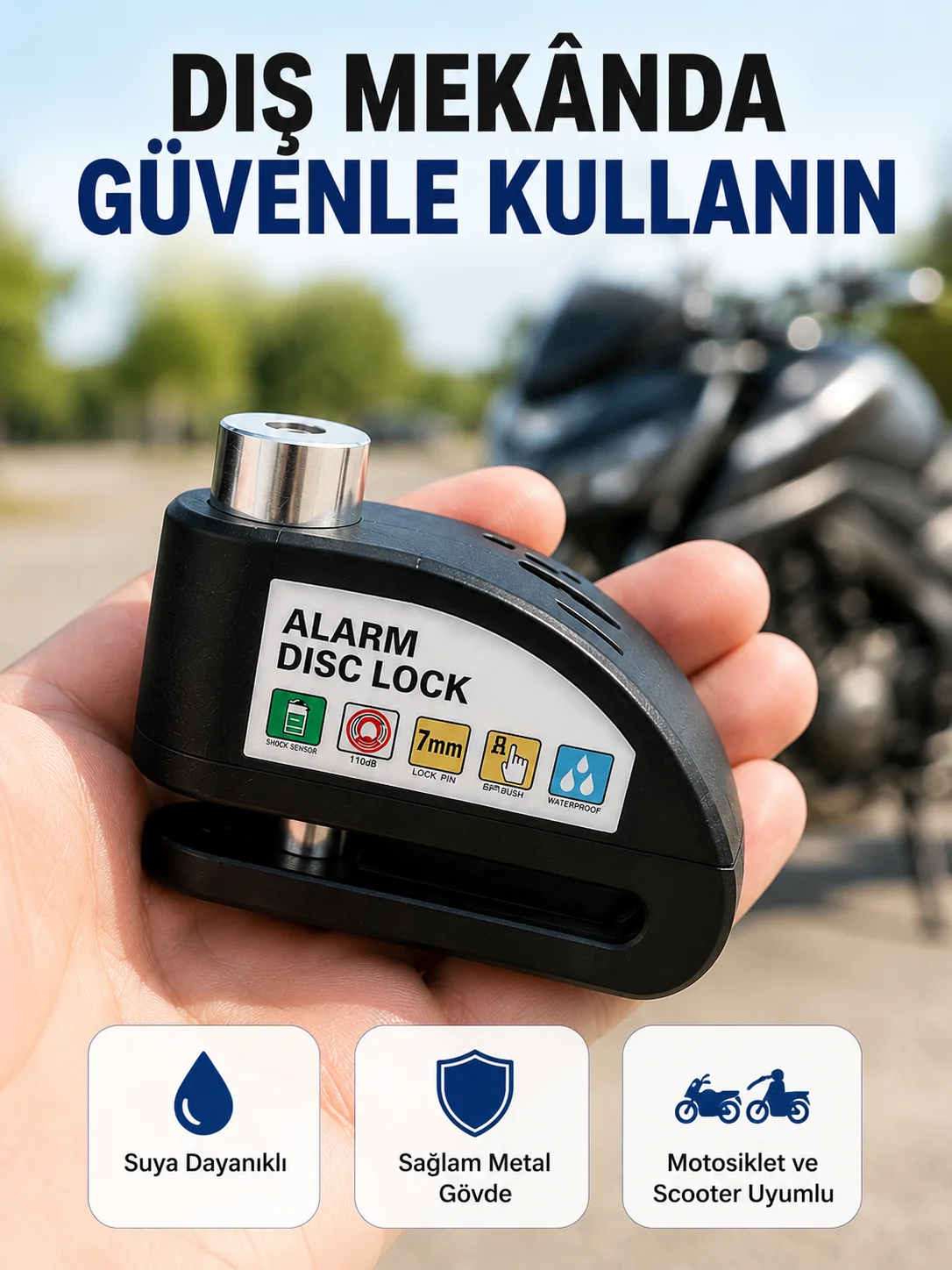 Disk Fren Kilidi Alarmlı Anti Hırsızlık Motosiklet Scooter Bisiklet Yeni Nesil Fiyatı, Yorumları ve Özellikleri