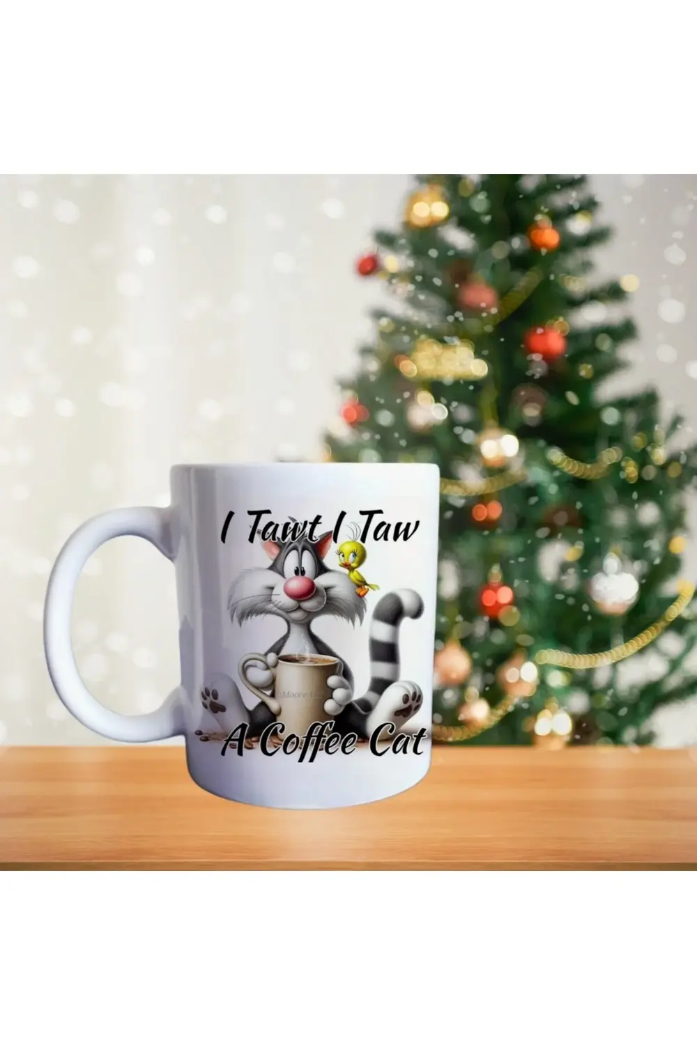 Disnep Temalı - Tweety Ve Slyvester - Kahve Kedisi Komik Porselen