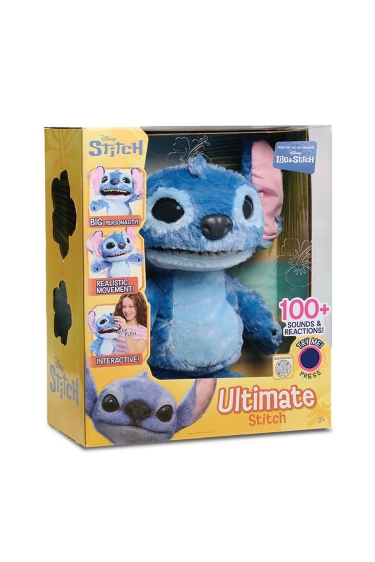 Disney Stitch Sesli 43 cm Etkileşimli Deluxe Peluş (TTC50000)