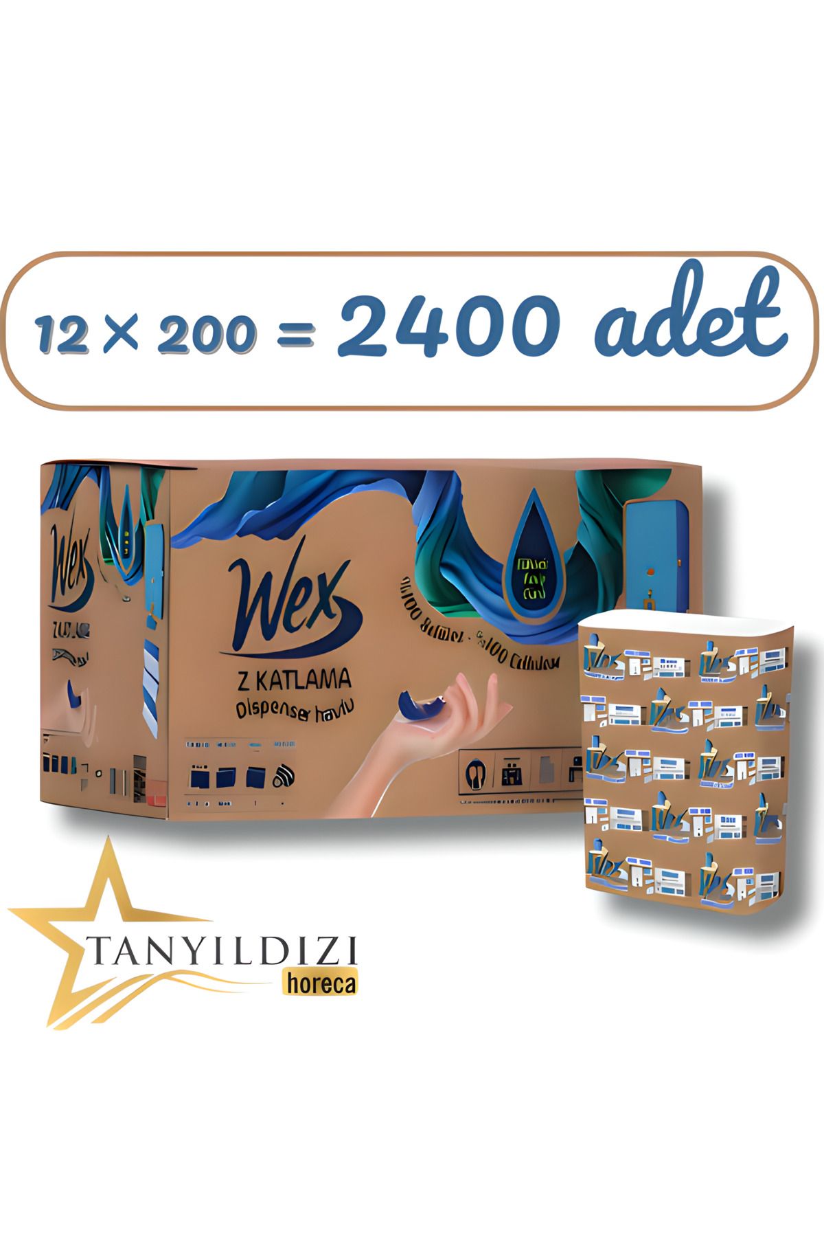 Wex Dispanser Z Katli Havlu (12*200) 12 Li Paket