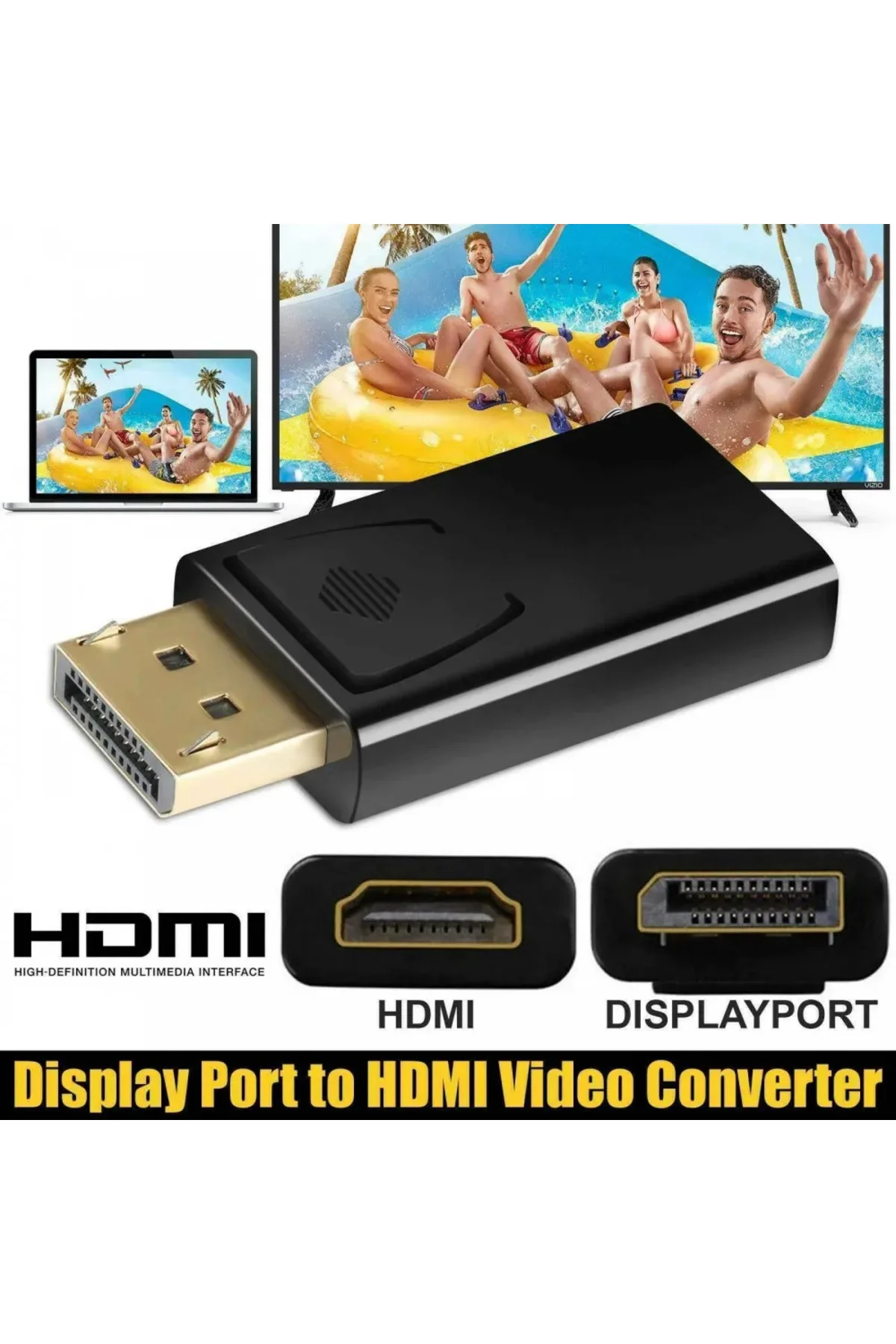 DisplayPort to HDMI 4K Çevirici Adaptör (DisplayPort v1.2 Destekl