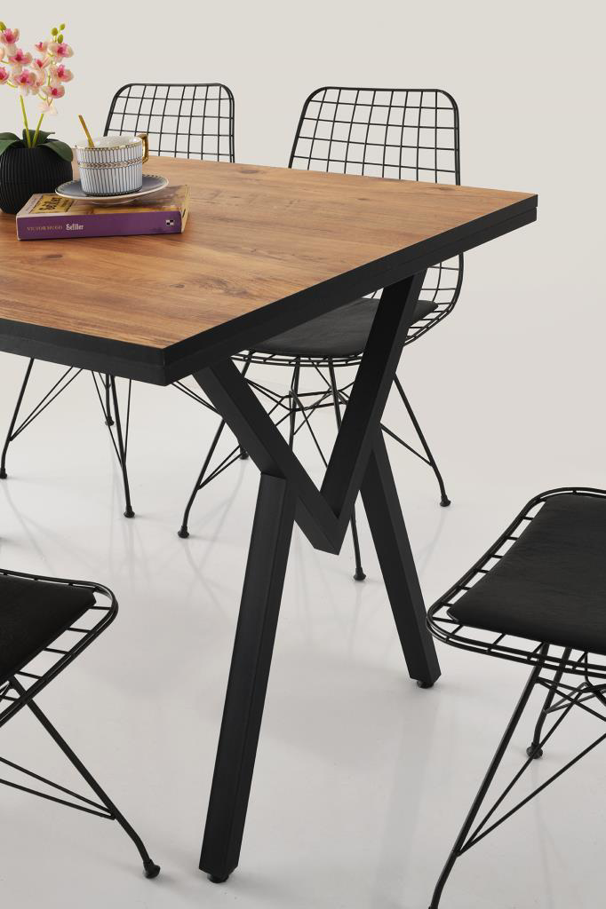 Diva Telli Mutfak Masa Sandalye Takımı 80x120