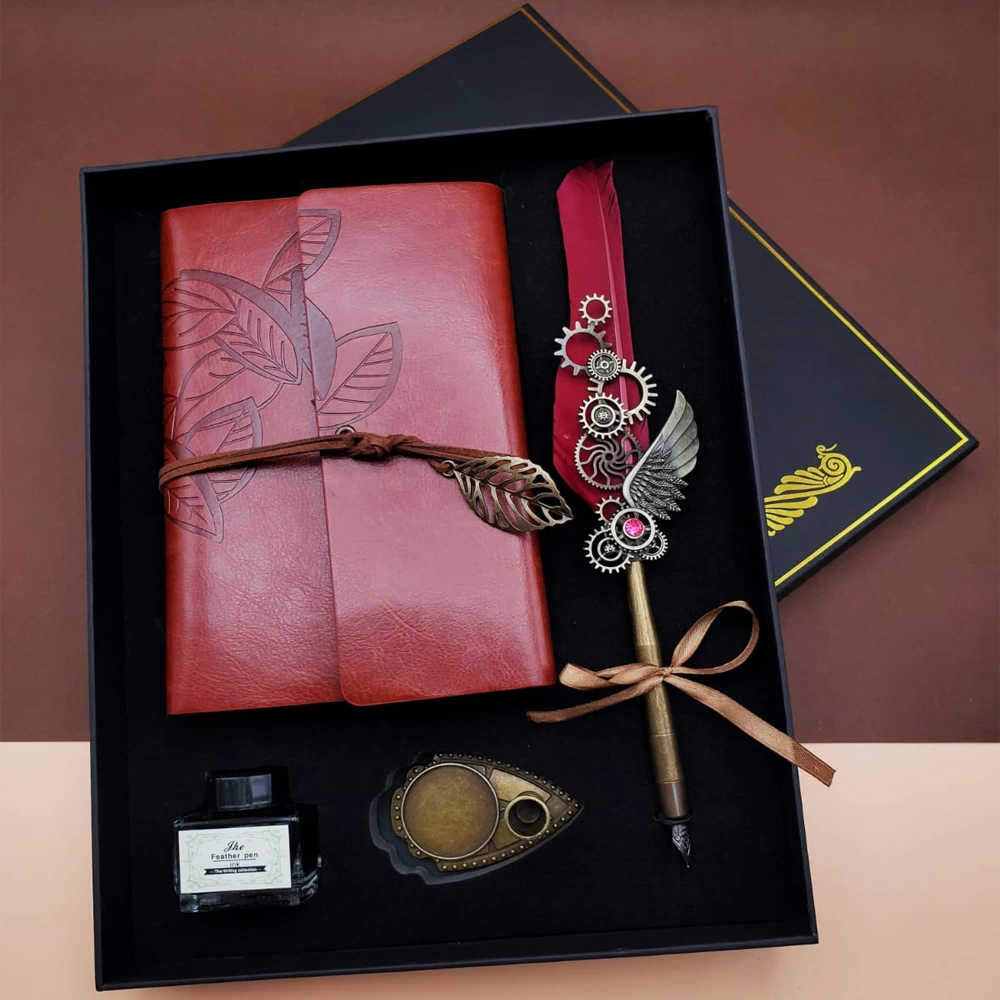 Divit Hokka Defter Ve Tüylü Kalem Seti Divit Hokka Defter Ve Tüylü Kalem Seti