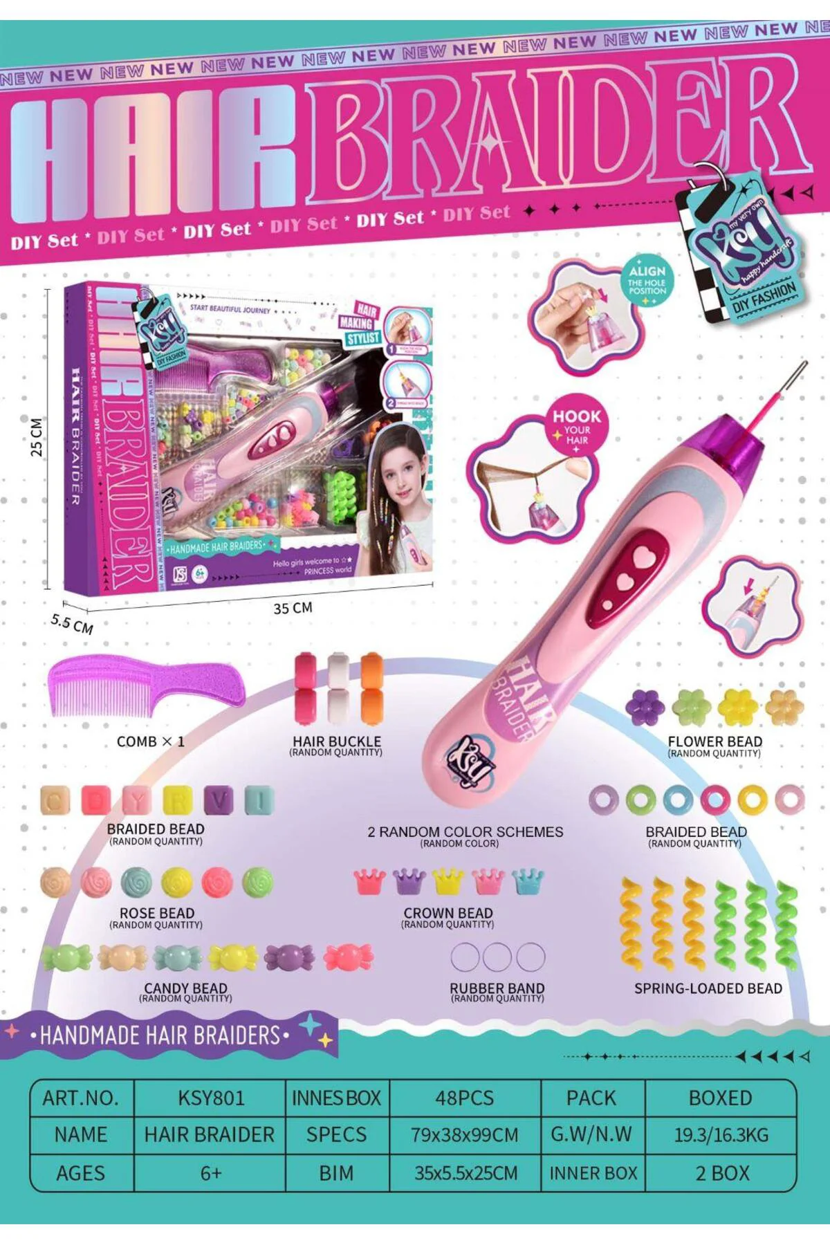Dıy Hair Braider Set / Ksy801