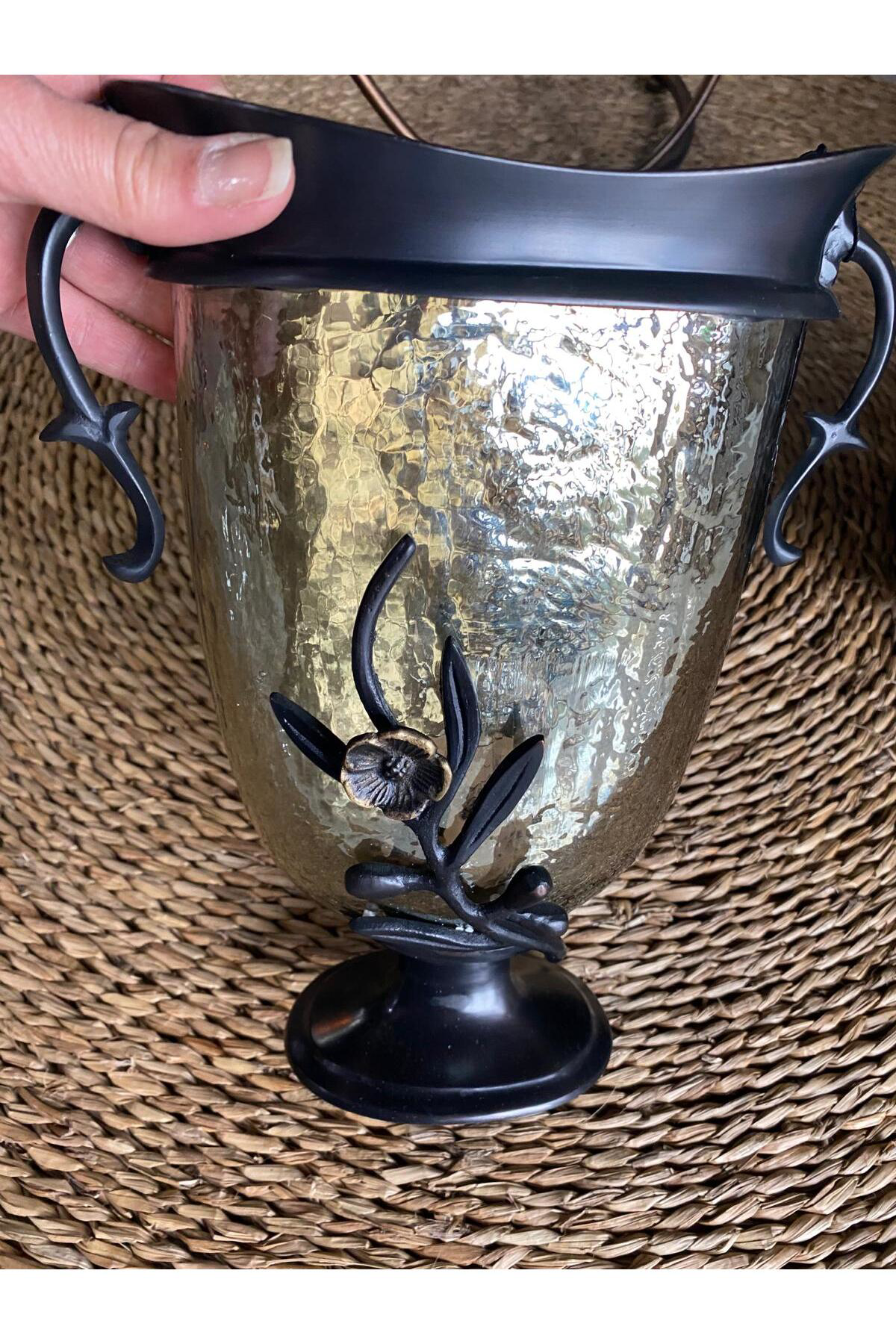 Vitale Diya Çiçekli Dekoratif Vazo Büyük Boy 28 Cm