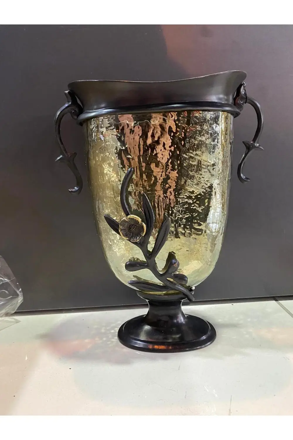 Diya Çiçekli Dekoratif Vazo Büyük Boy 28 cm