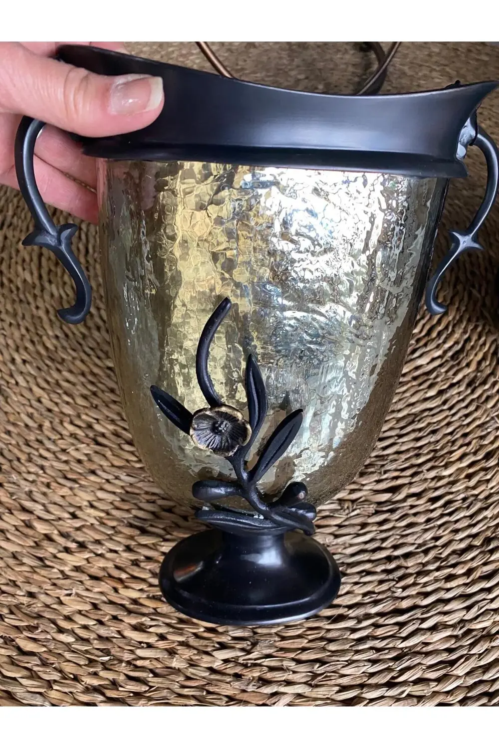 Diya Çiçekli Dekoratif Vazo Büyük Boy 28 cm