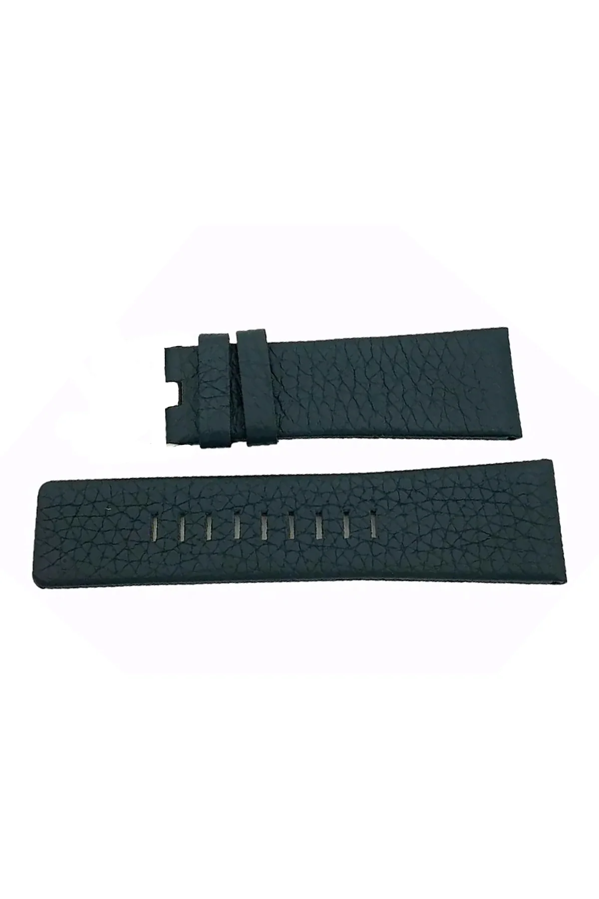 Dizel uyumlu El Yapımı hakiki  Deri Saat Kordonu 24 mm   yeşil