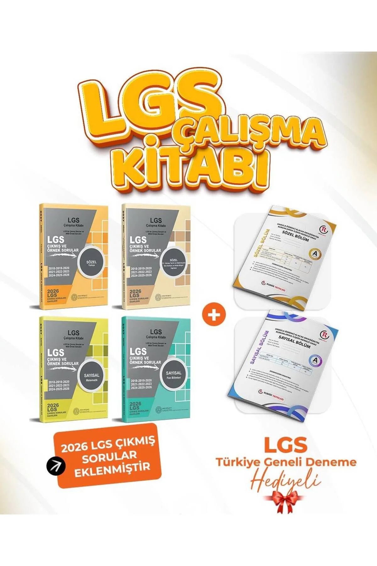 Dizgi 2027 MEB LGS Sayısal - Sözel Çalışma Kitabı Çıkmış Sorular ve Örnek Sorular 4'lü Set + Deneme
