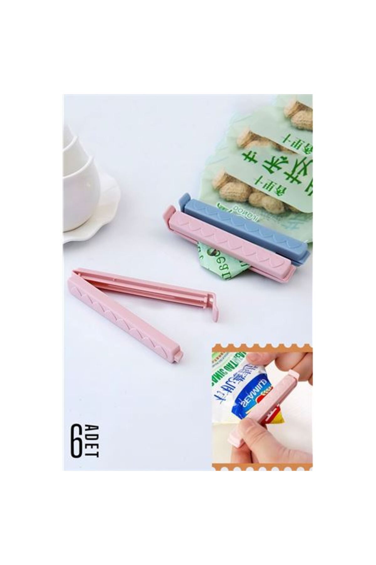 Dizy 6 Lı Poşet Klipsi 3 Renk