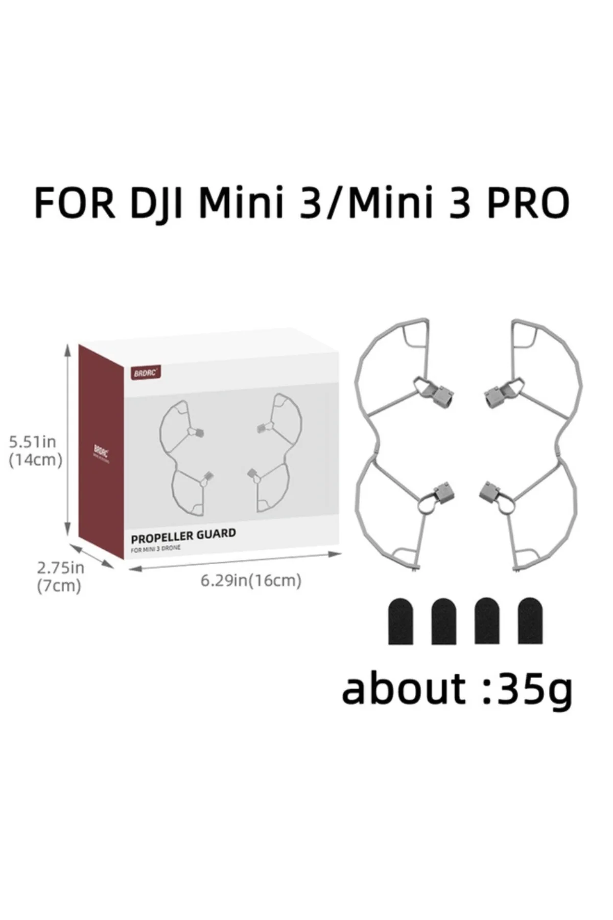 DJI Mini 3 Pro Aksesuar Seti 3'lü - Pervane Koruyucu + Gimbal Koruyucu Gölgelik + Suya İniş Takımı - Görsel 2