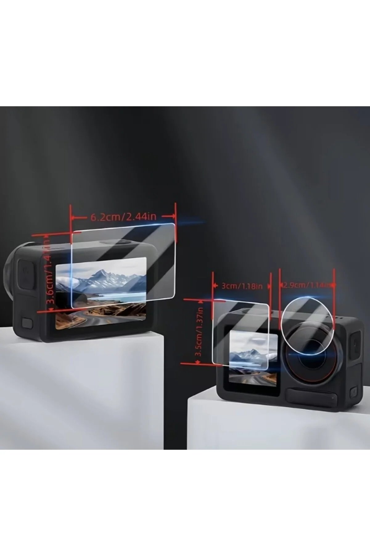 DJI Osmo Action 6 Koruma Seti 2'li - Silikon Koruma Kılıfı + Ekran Koruma Seti - Görsel 7