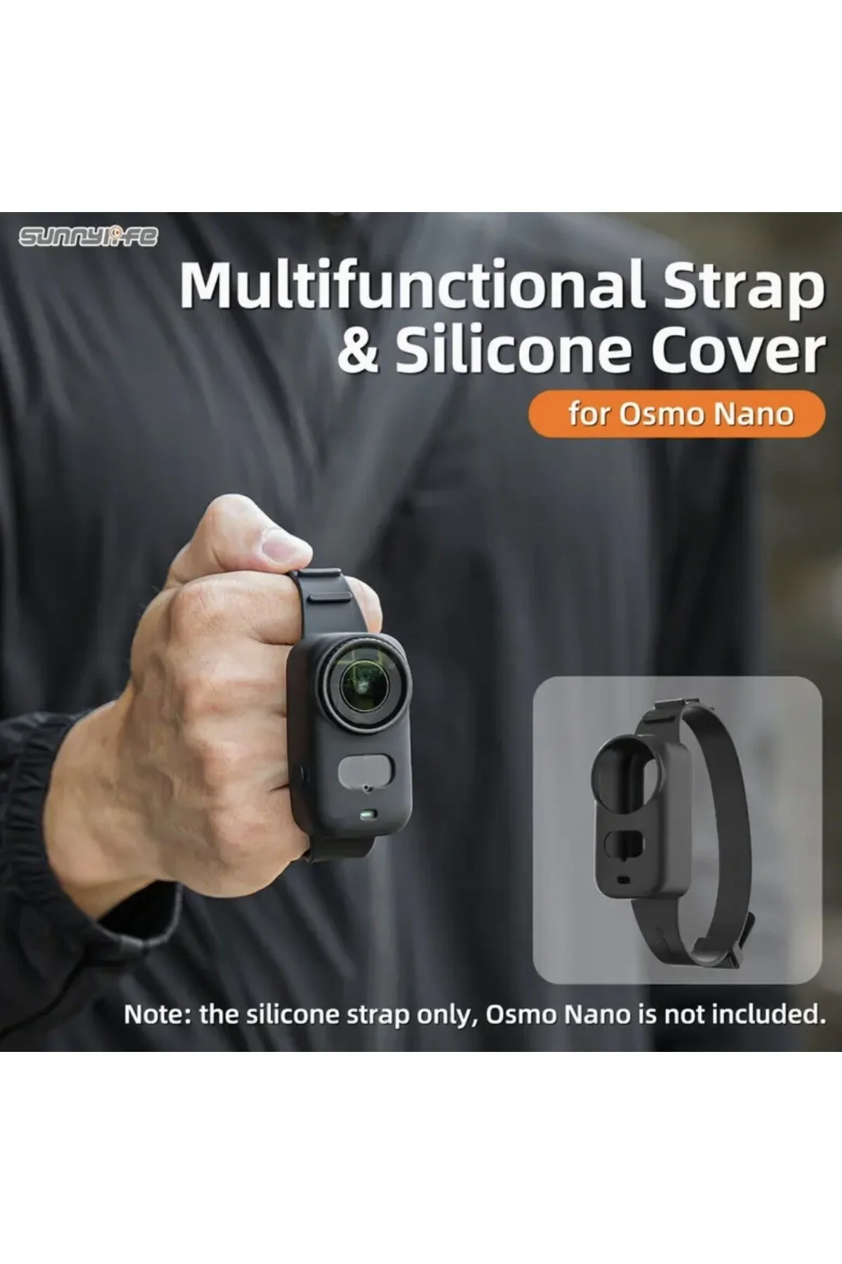 DJI Osmo Nano Koruma Seti 3'lü - Silikon Koruyucu Bileklik + Silikon Lens Koruması + Ekran Koruma Filmi - Görsel 5