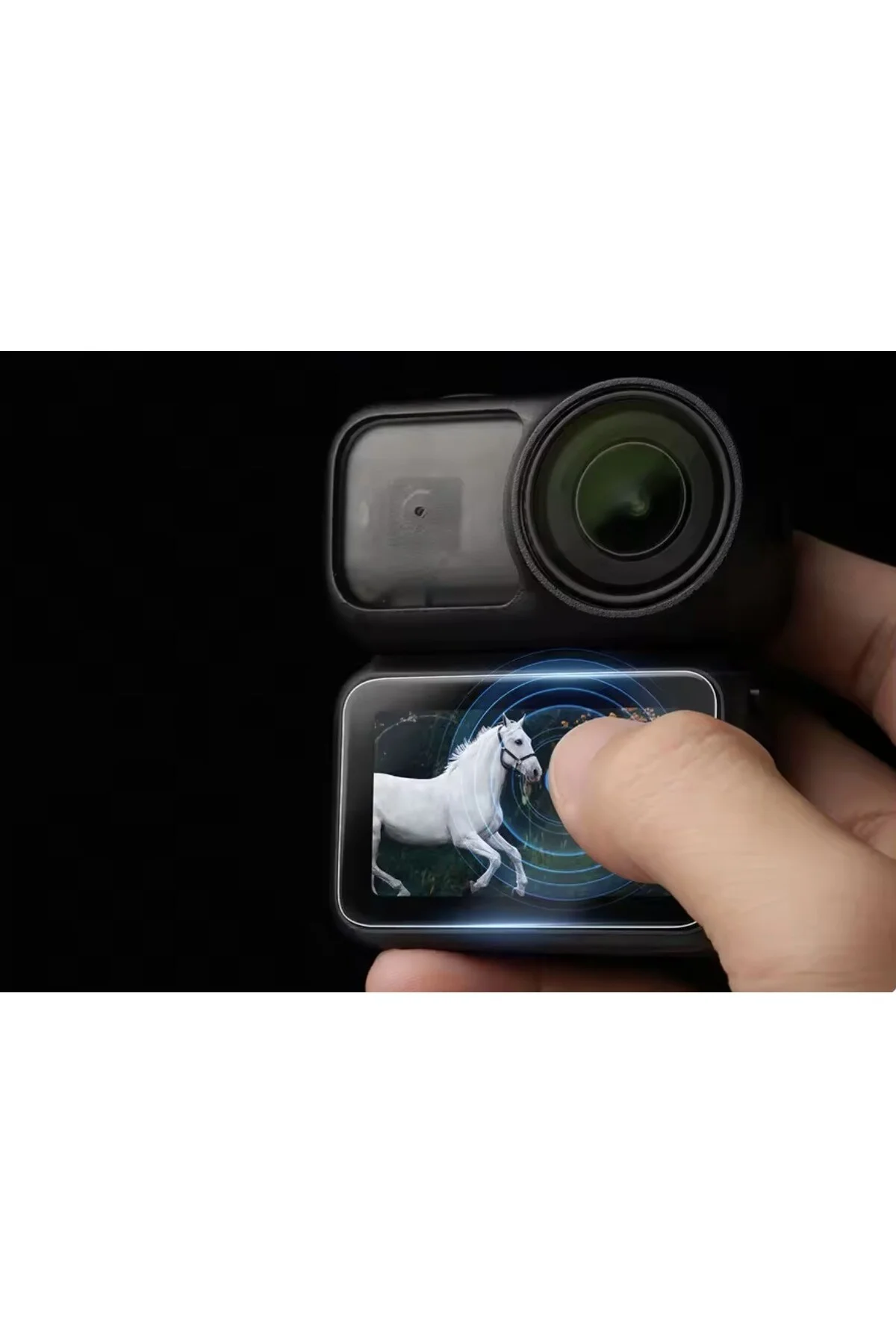 DJI Osmo Nano Koruma Seti 3'lü - Silikon Koruyucu Bileklik + Silikon Lens Koruması + Ekran Koruma Filmi - Görsel 7