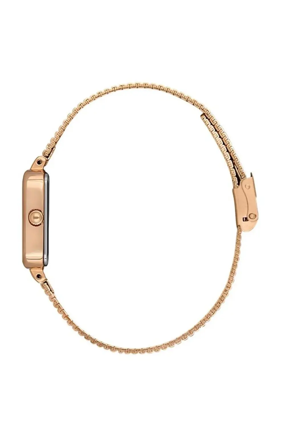 Dk.1.13474-5 Çelik Kaplama Bombeli Takvim Rose Gold Kadın Kol Saa