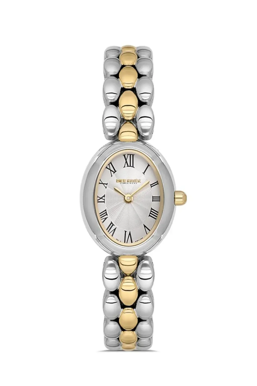 DK.1.AG1422.02 Romen Rakamlı Oval Kadranlı Çelik Kordon Çelik Kas