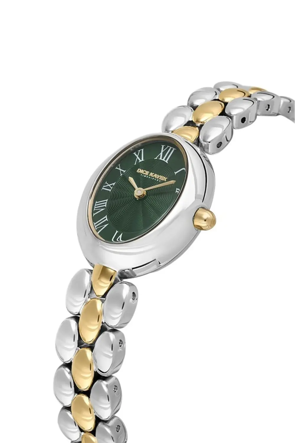 DK.1.AG1422.03 Romen Rakamlı Oval Kadranlı Çelik Kordon Çelik Kas