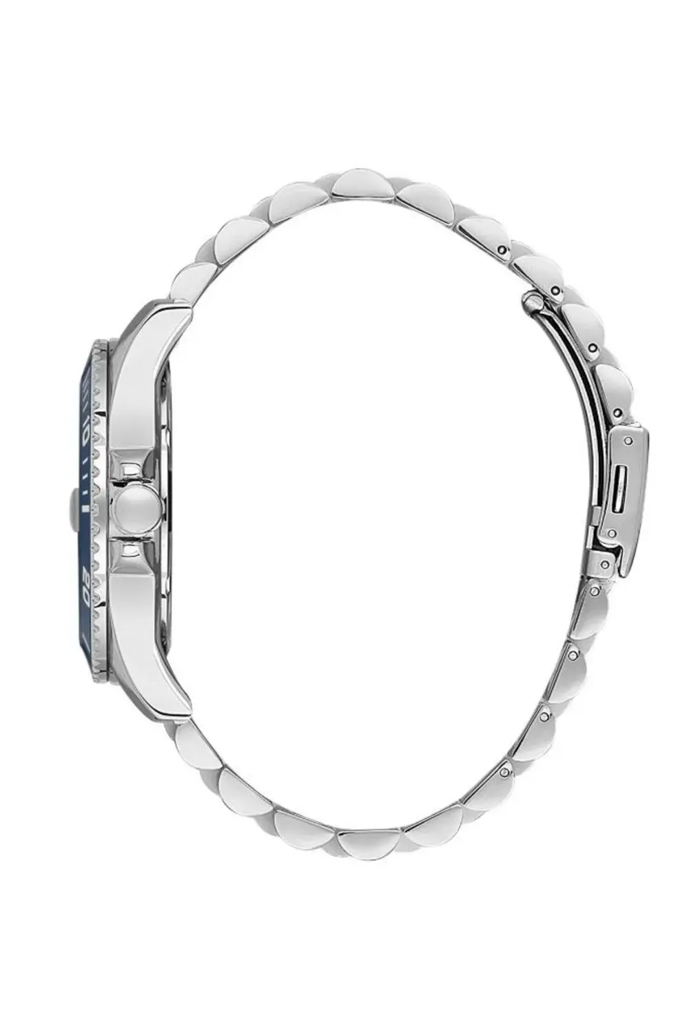 Dke.1.10724-6 Çelik Kasa Çelik Kordon Bombeli Takvim Metalik Renk