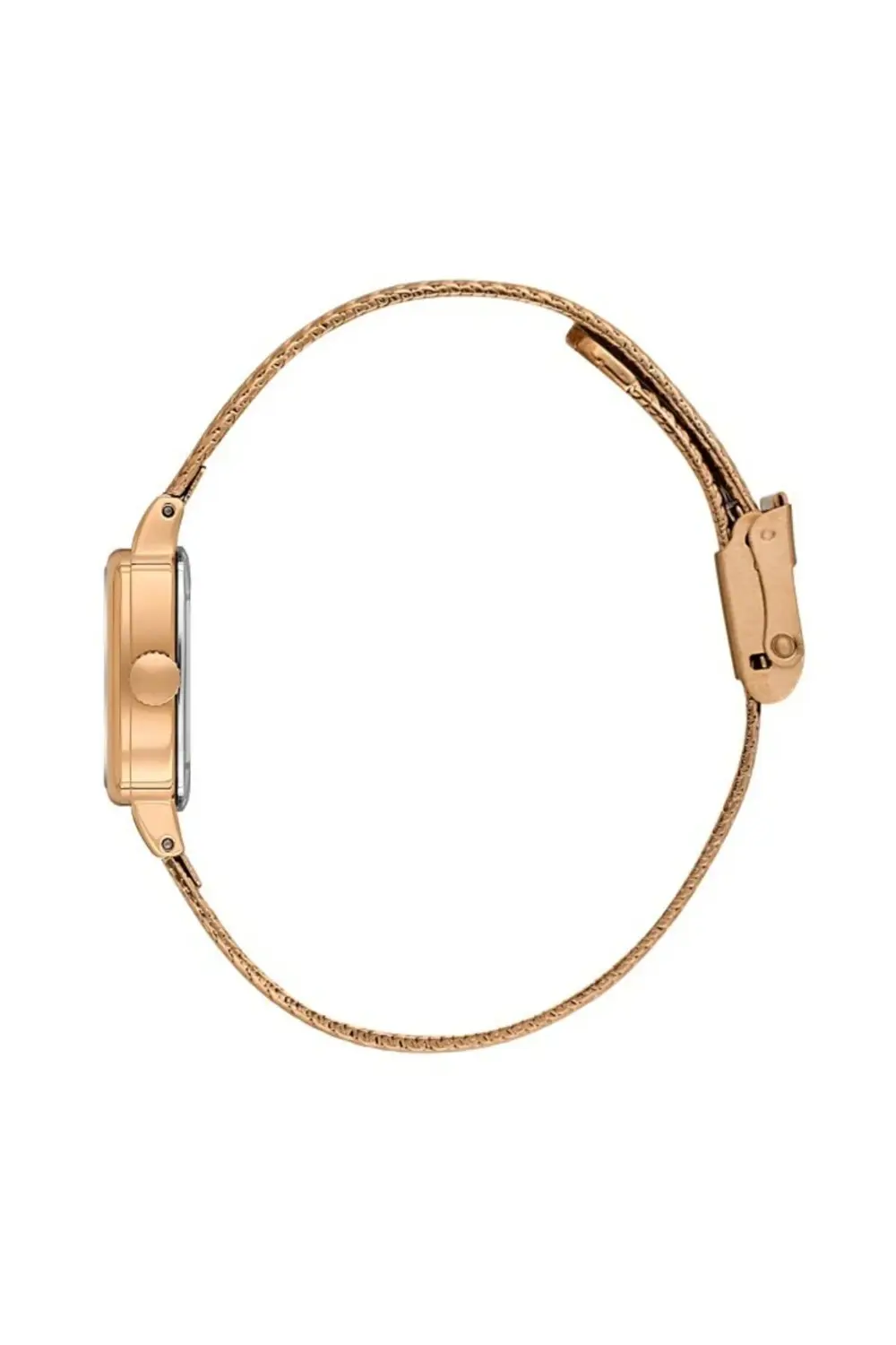 DKE.1.10979-5 DİKDÖRTGEN ROSE GOLD HASIR KORDON KADIN KOL SAATİ