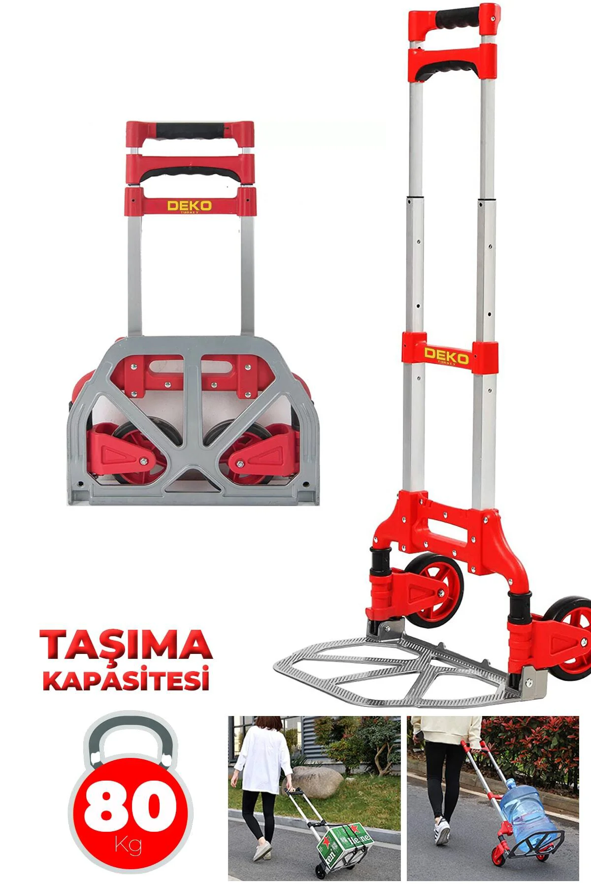 Dkt80eb 80kg Kapasiteli Teleskopik, Katlanır El Arabası Koli Yük Paket Taşıma El Arabası 80kg Fiyatı, Yorumları ve Özellikleri