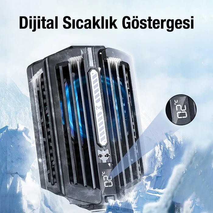 DL10 2000mAh Powerbank’li Telefon Soğutucu Fan – Mobil Oyun Isısına Son