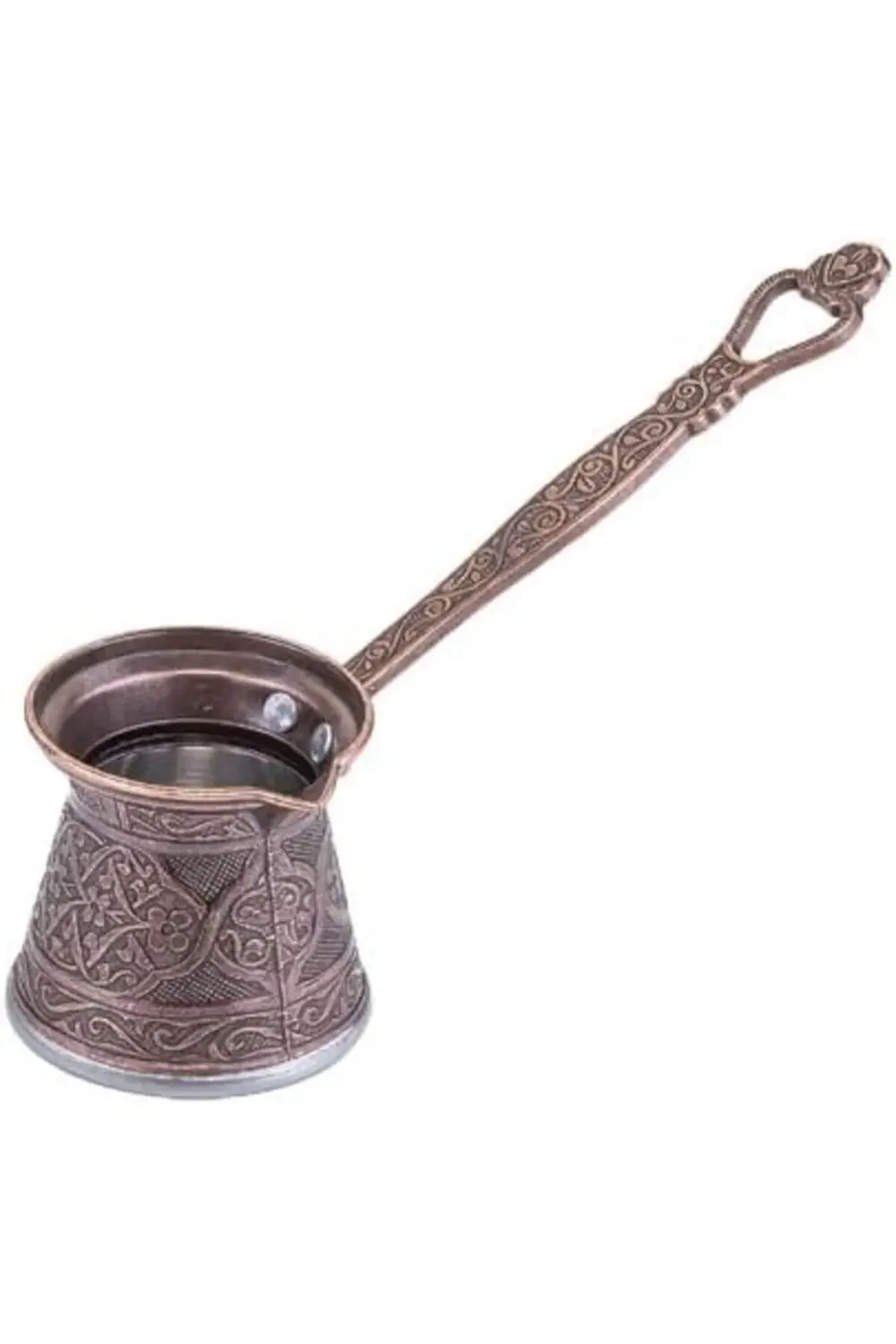 dliashop Bakır Rengi 3-4 Kişilik Kahve Cezvesi Zamak Döküm 4 Yeni