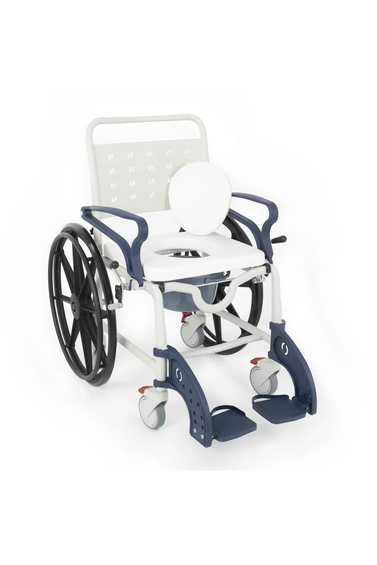 DM-8088D Soft Lacivert Banyo ve Tuvalet Tekerlekli Sandalye
