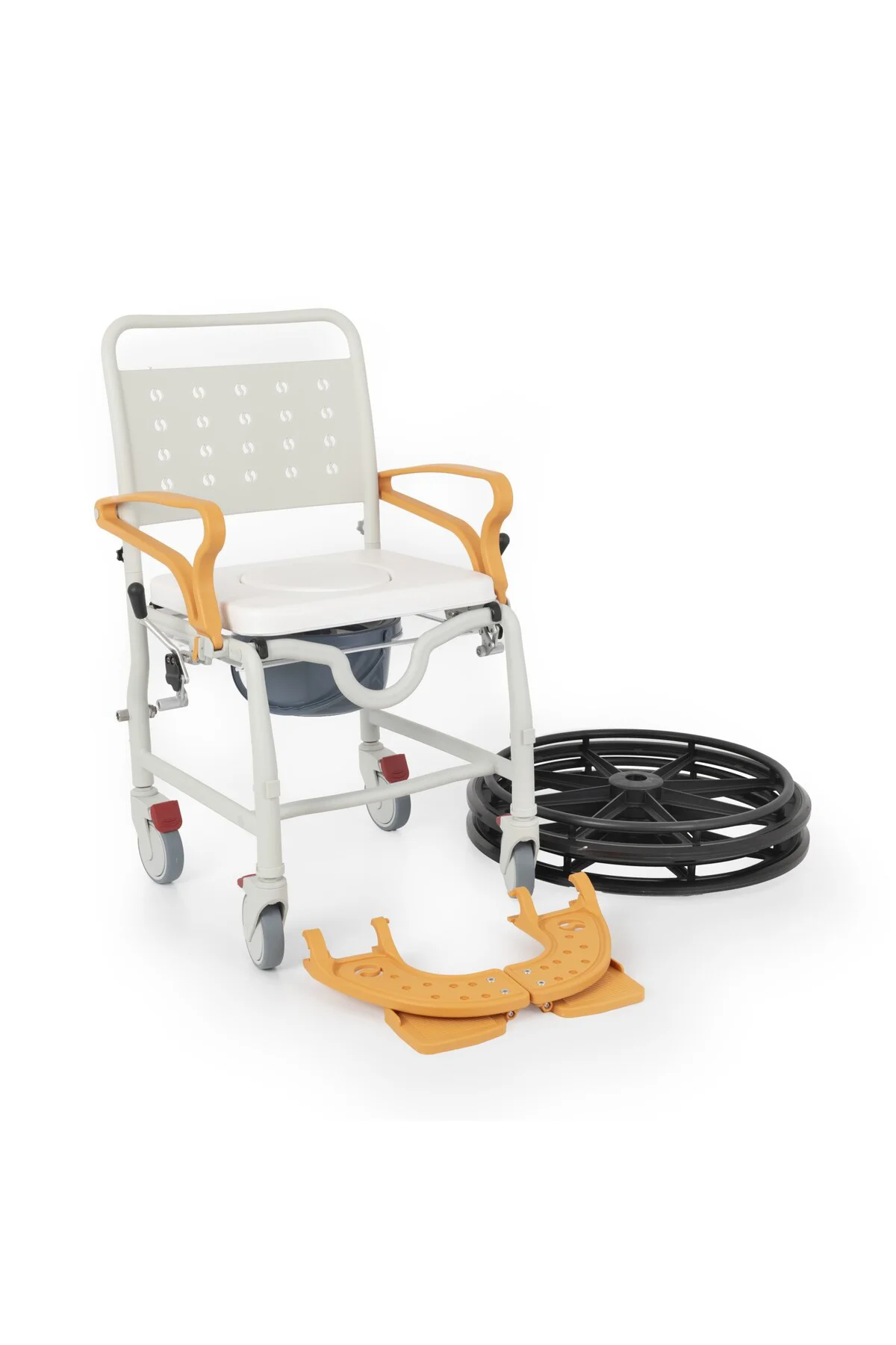 DM-8088D Soft Turuncu Banyo ve Tuvalet Tekerlekli Sandalye DM-8088D Soft Turuncu Banyo ve Tuvalet Tekerlekli Sandalye