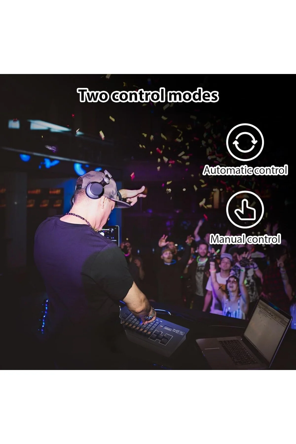 DMX Kontrolörü 512 40 Kanal Sahne DJ Işık Işıkları için Parti Gösterileri Diskotek Pub Kon