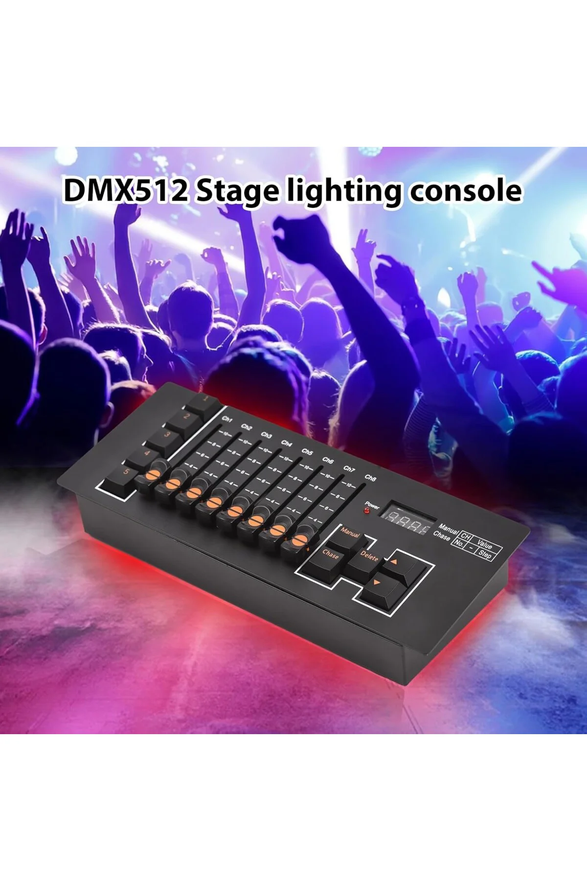 DMX Kontrolörü 512 40 Kanal Sahne DJ Işık Işıkları için Parti Gösterileri Diskotek Pub Kon
