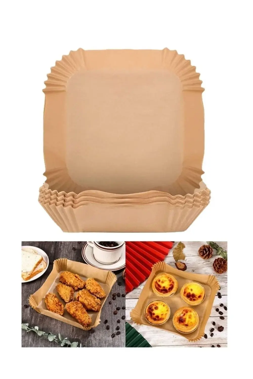 Dn-00107 Airfryer Pişirme Kağıdı Kare 50 Adet -77