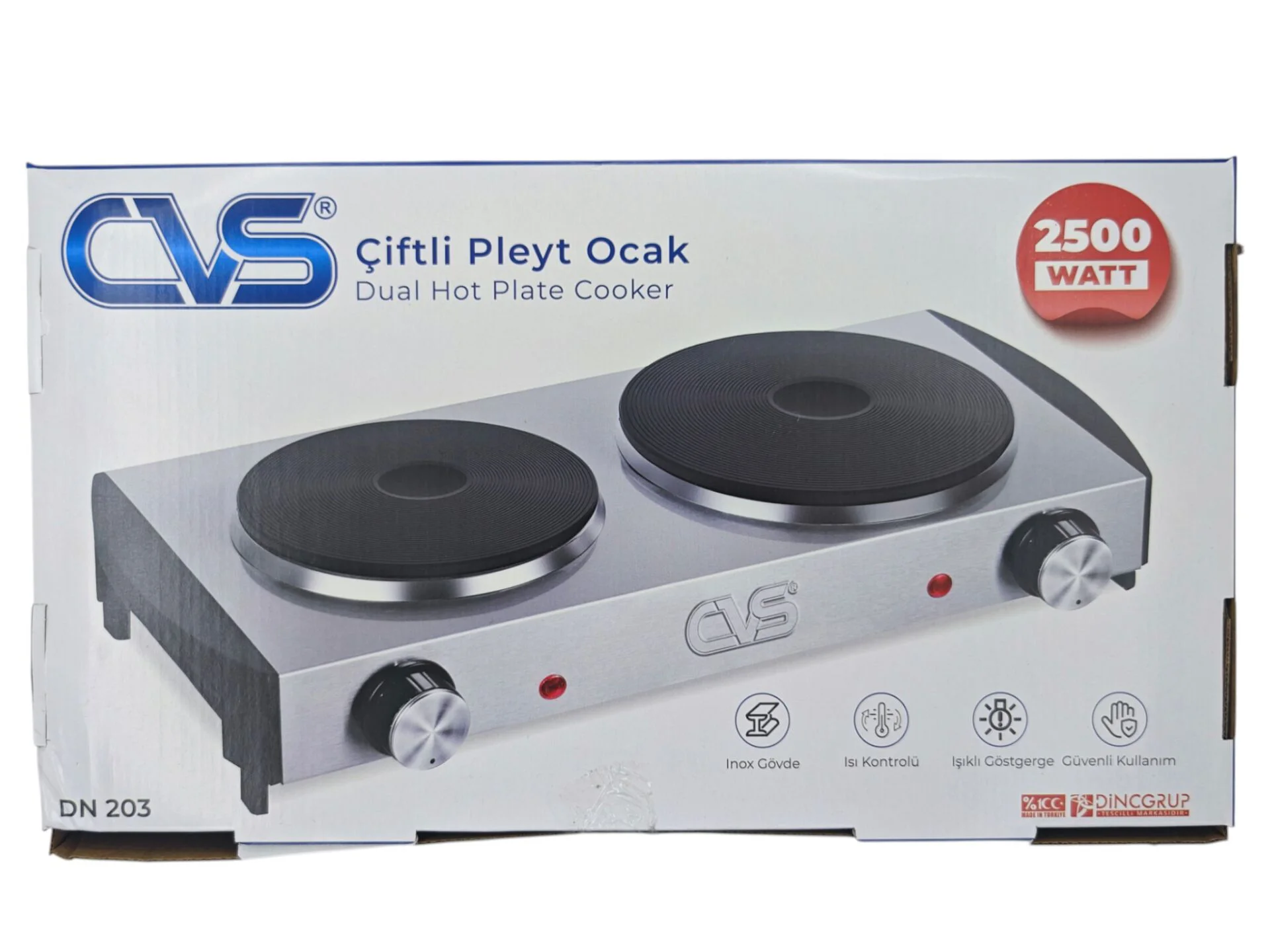 DN 203   CVS Elektrikli Çiftli Pleyt Ocak 2500W