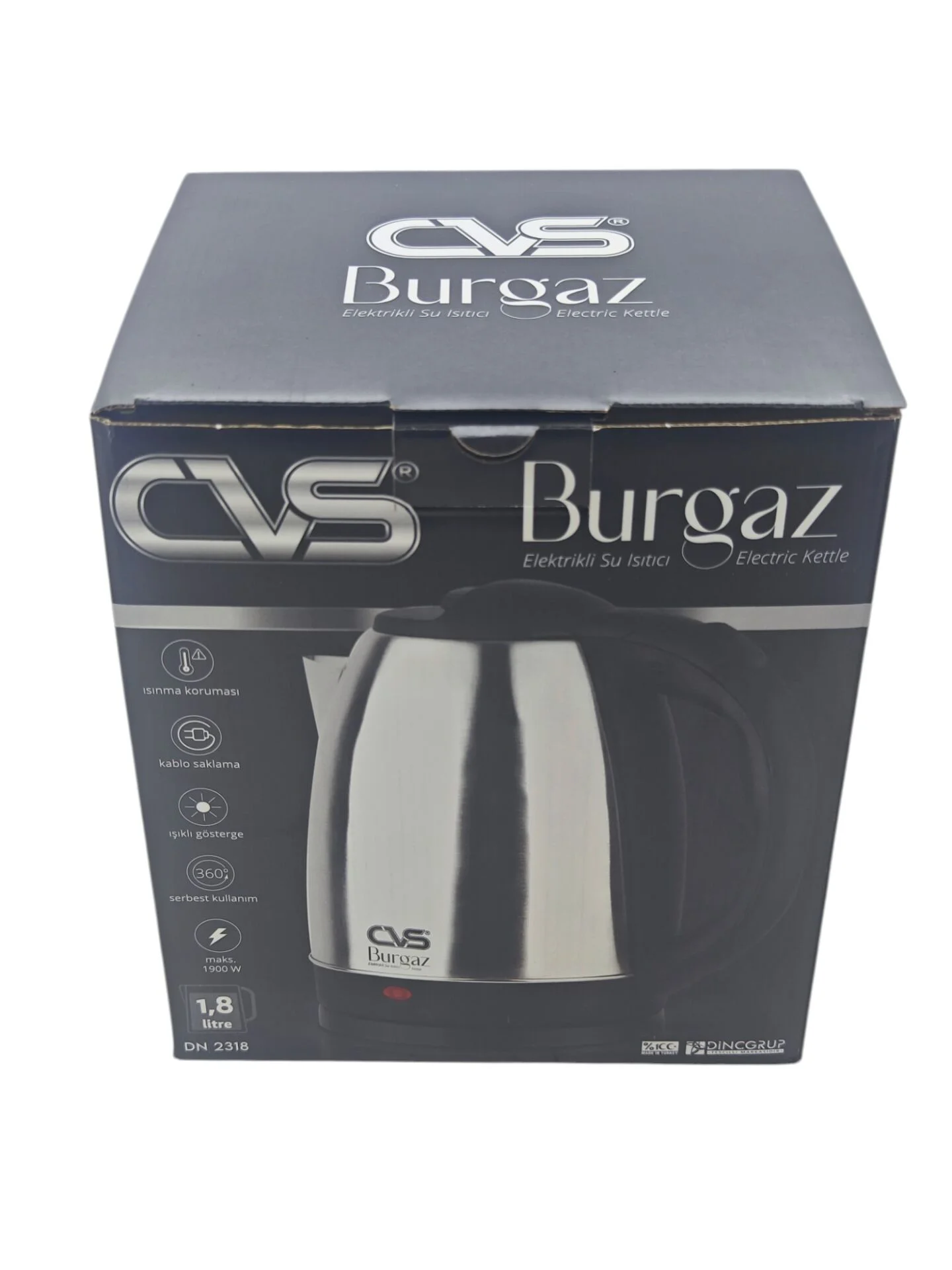 DN 2318   CVS Burgaz 1900W Elektrikli Su Isıtıcı 1.8lt - Ketil