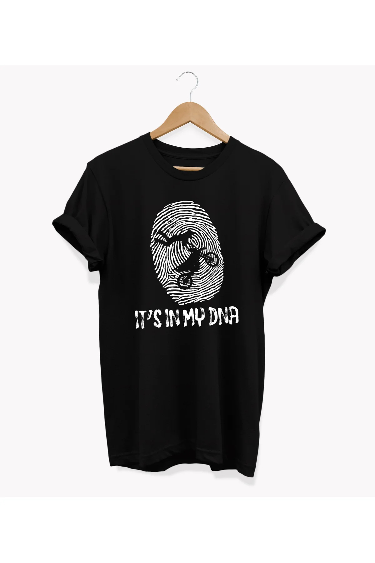, DNA Baskılı, %100 Pamuk, Bisiklet Yaka, Oversize T-shirt, Büyük