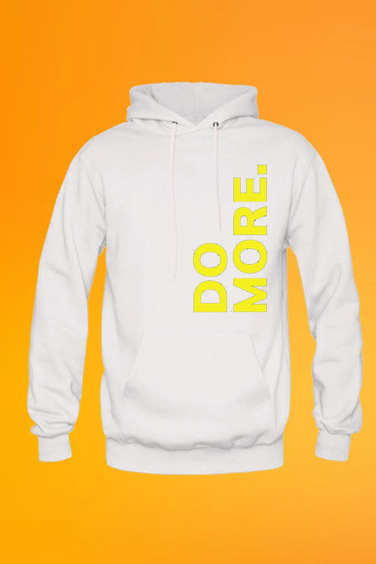 Do More Fazlasını Yap Baskılı Beyaz Kapşonlu Fermuarsız Sweatshirt Hoodie Do More Fazlasını Yap Baskılı Beyaz Kapşonlu Fermuarsız Sweatshirt Hoodie