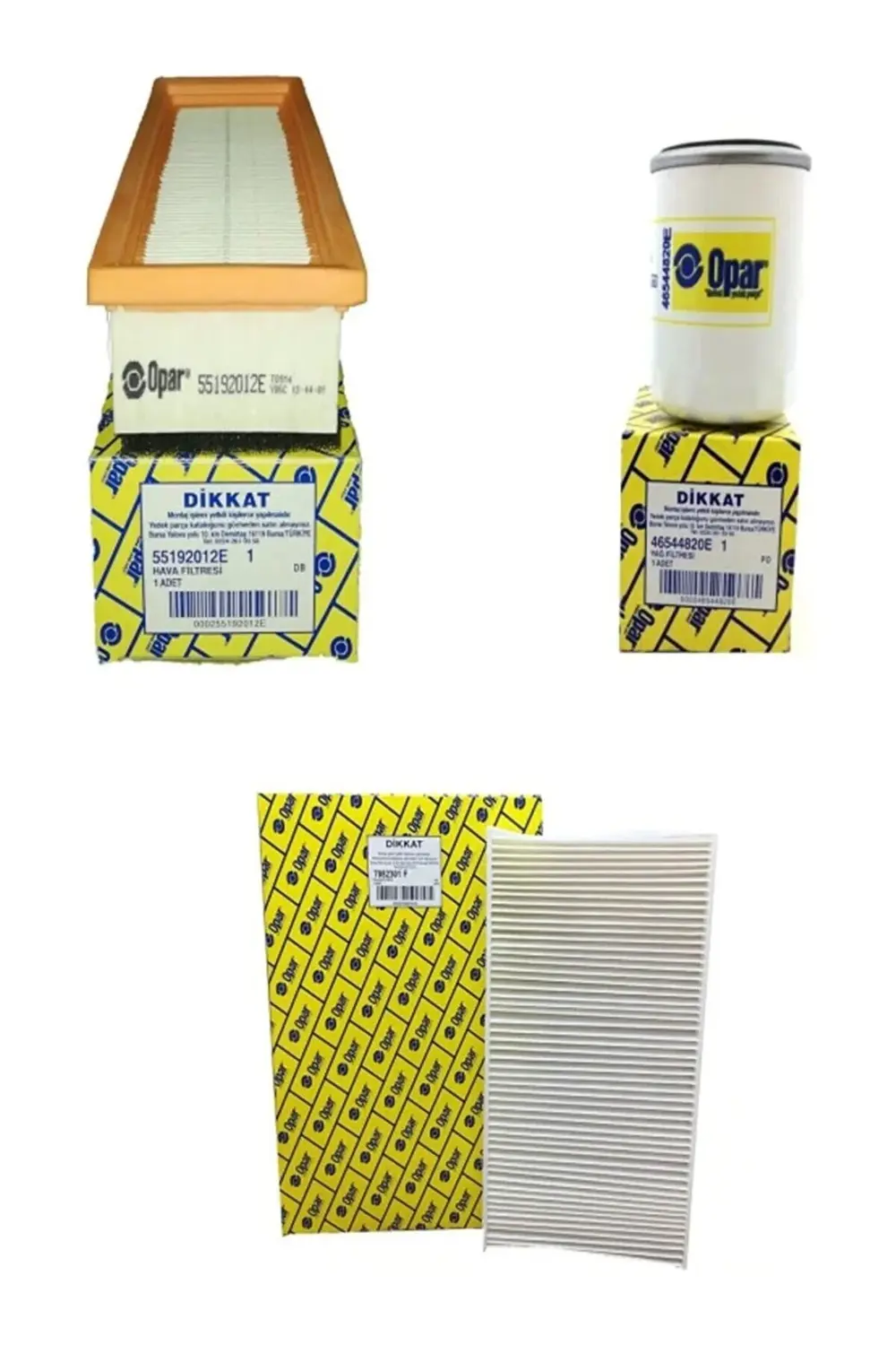 Doblo 1.6 Benzin KW88 Filitre Bakım Seti 2009-2015+Elf 5w-30 5lt