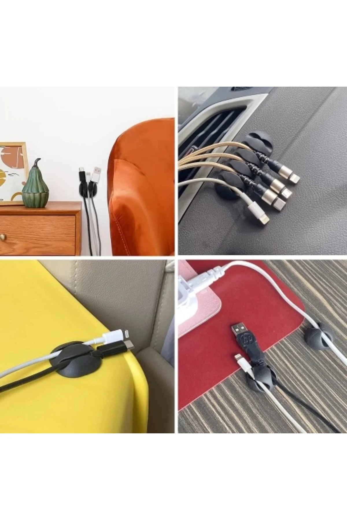 Dodes Yapışkanlı Kablo Sabitleyici Düzenleyici 16'lı Paket