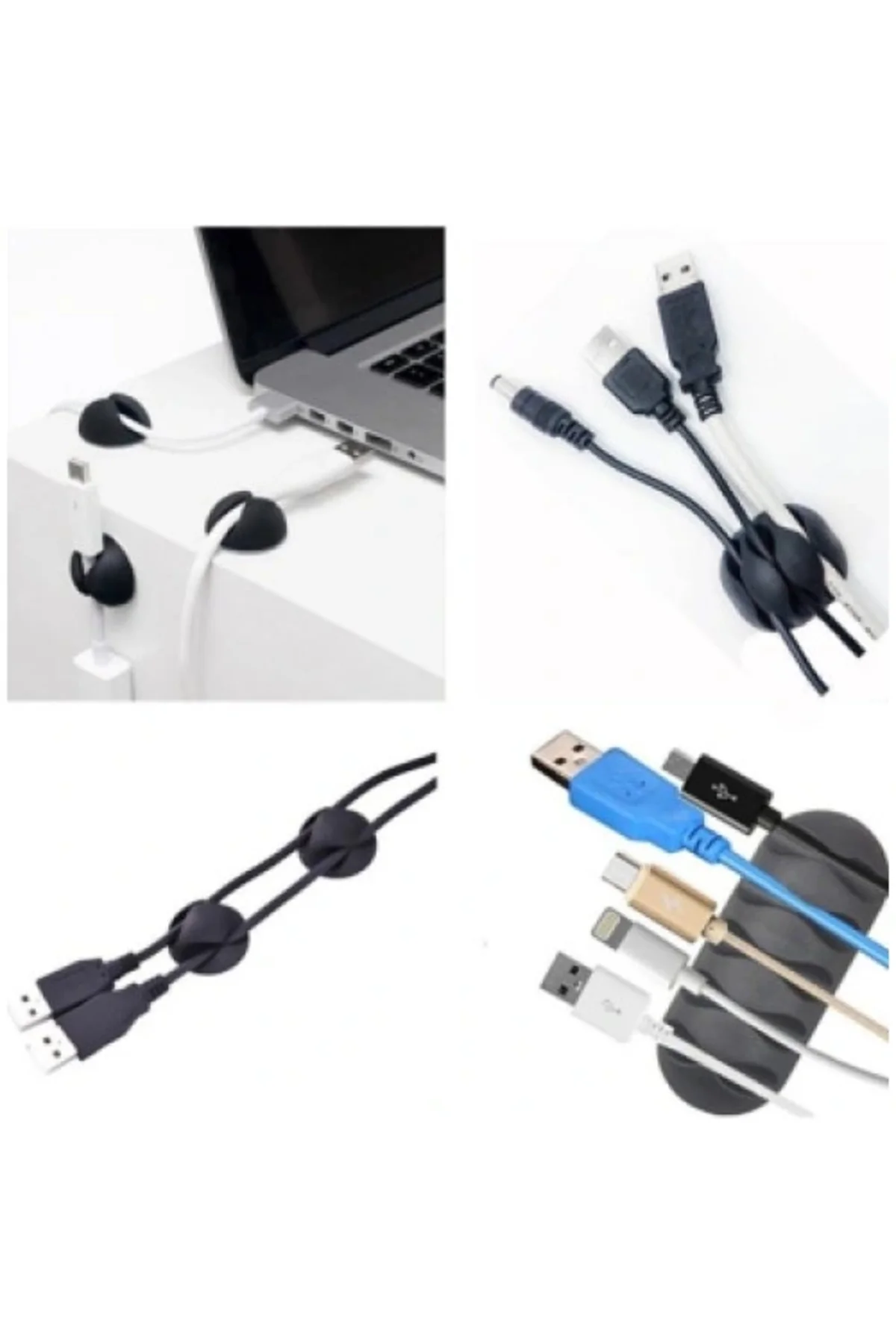 Dodes Yapışkanlı Kablo Sabitleyici Düzenleyici 16'lı Paket