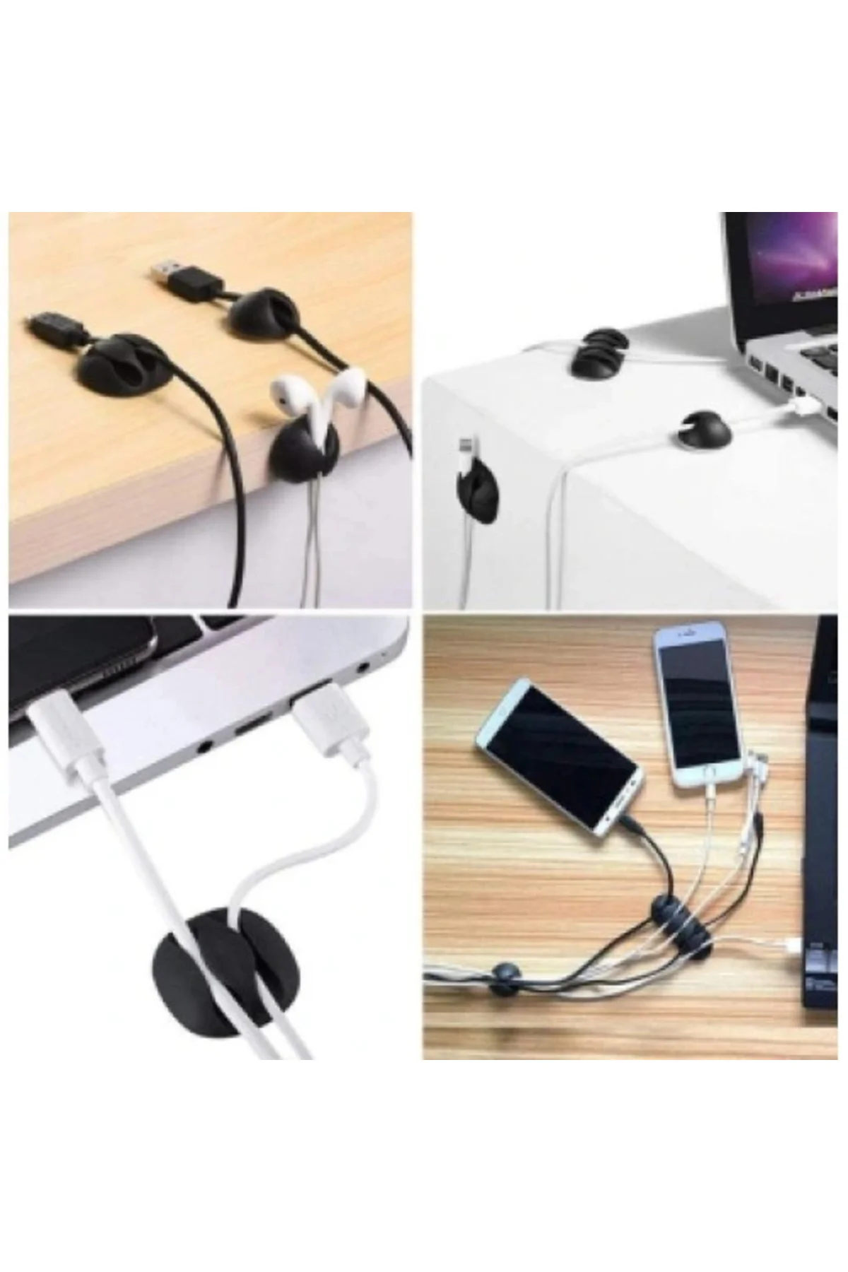 Dodes Yapışkanlı Kablo Sabitleyici Düzenleyici 16'lı Paket