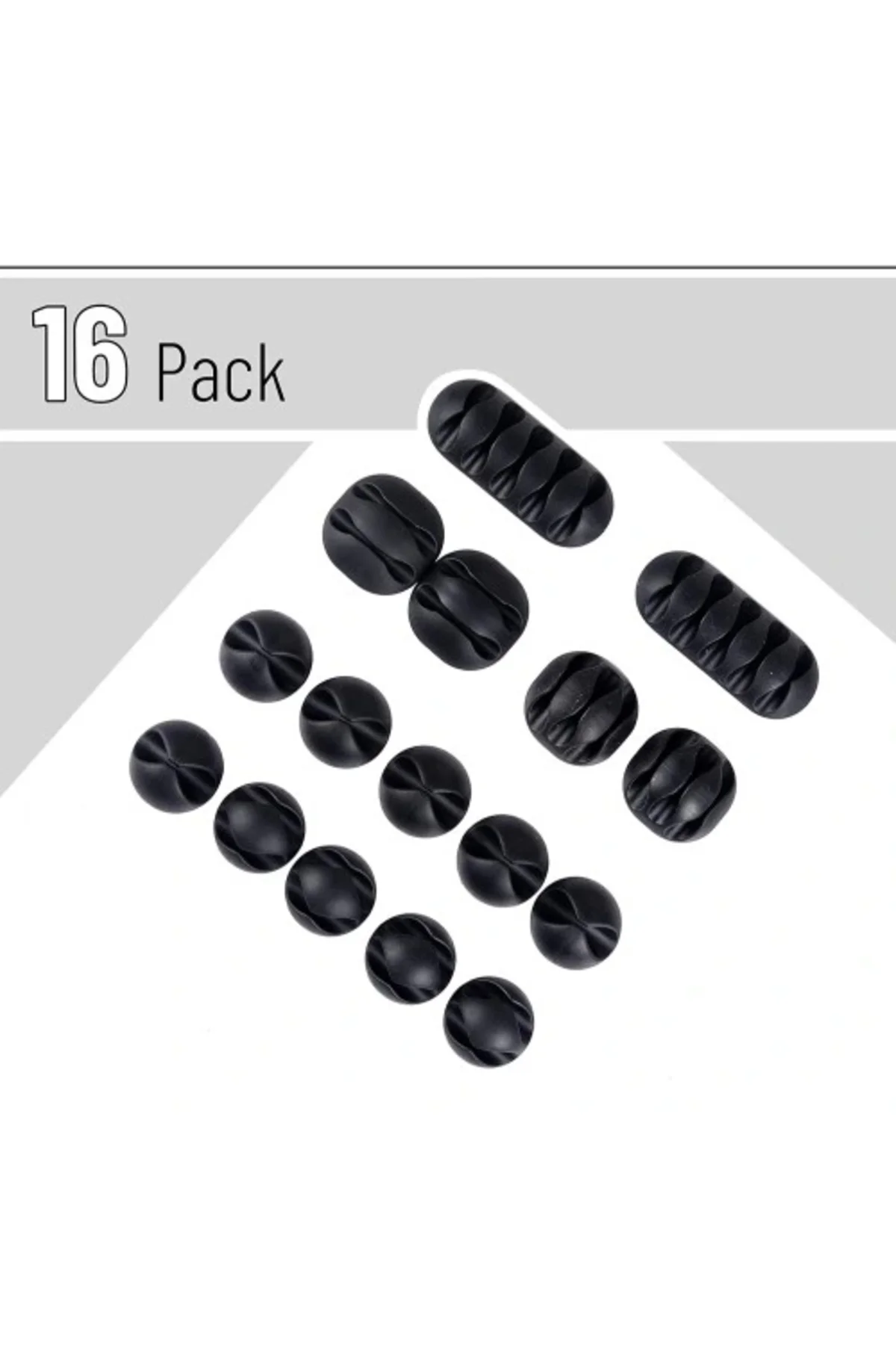 Dodes Yapışkanlı Kablo Sabitleyici Düzenleyici 16'lı Paket