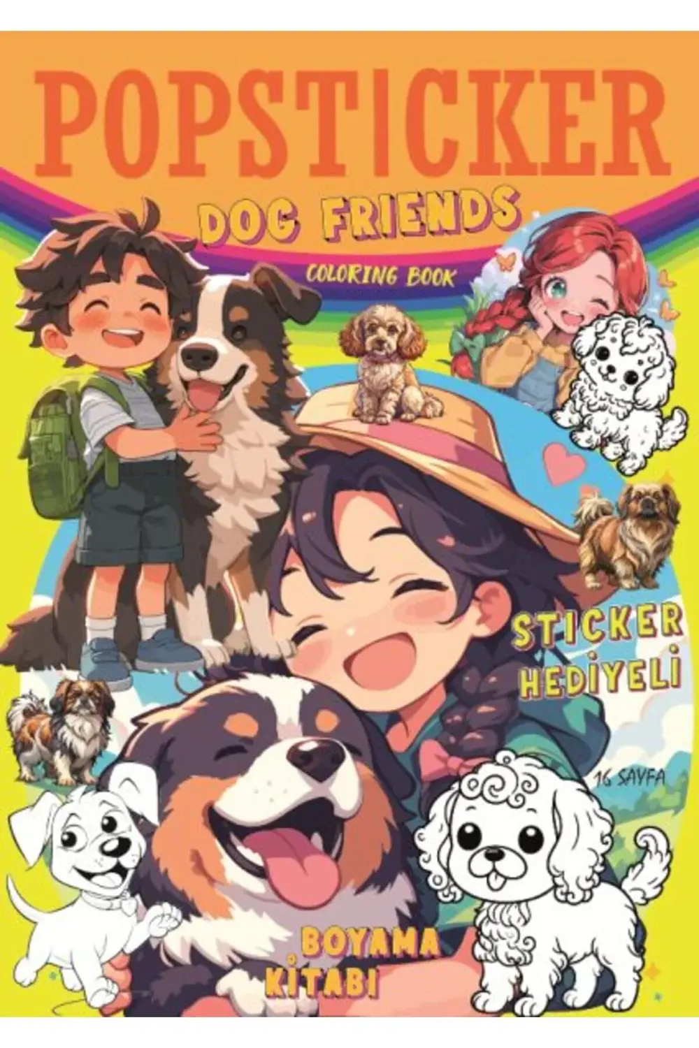 Dog Friends Boyama Kitabı Popsticker
