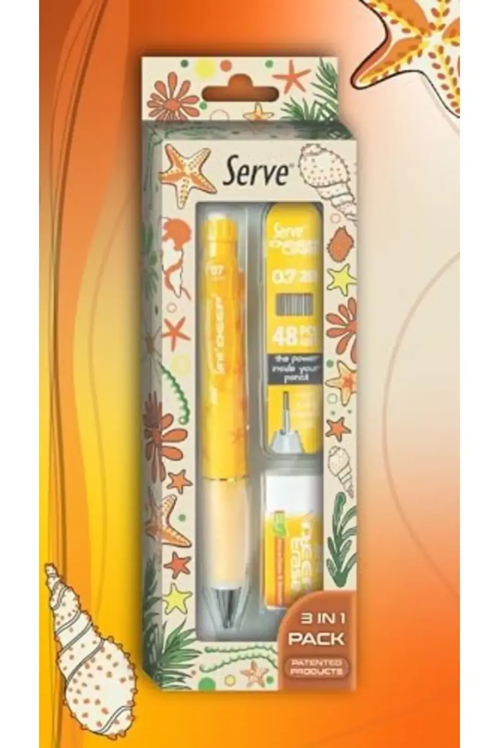 Doğa Desenli Deep, Deep Silgi ve Deep Min, 0.7 mm, Hardal Sarısı